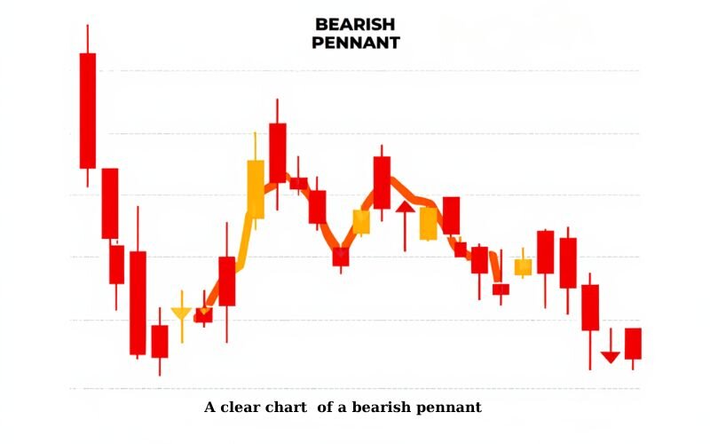 A clear chart of a bullish pennant