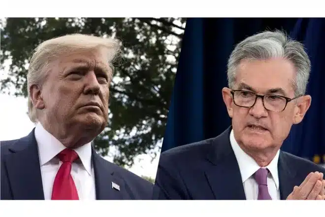 Donald Trump and Jerome Powell