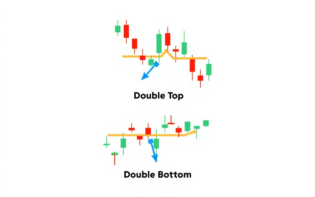 Double Top and Double Bottom (Reversal Patterns)