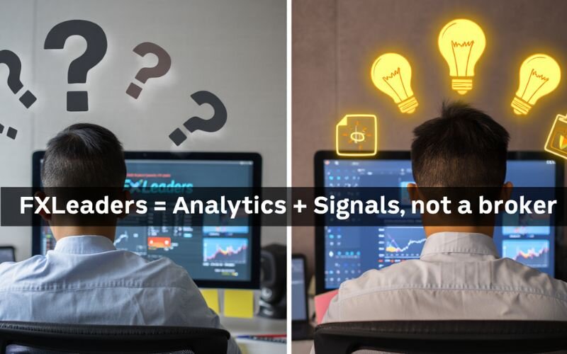 FXLeaders is purely an analytics and signal platform