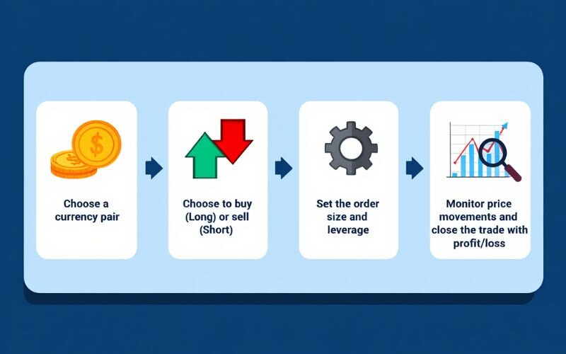 In forex trading, you’re making a prediction about how the value of one currency will move in relation to another