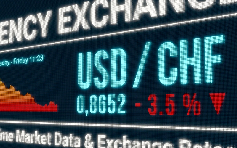Swiss Franc's enduring appeal when the dollar's woes, which strengthen the Franc to around 0.8264 per dollar