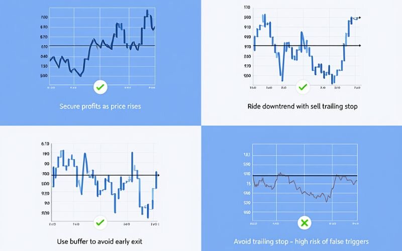 Trailing stops are most effective in trending markets