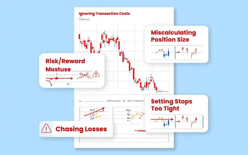 Visual representation of common mistakes when calculating Risk/Reward Ratio