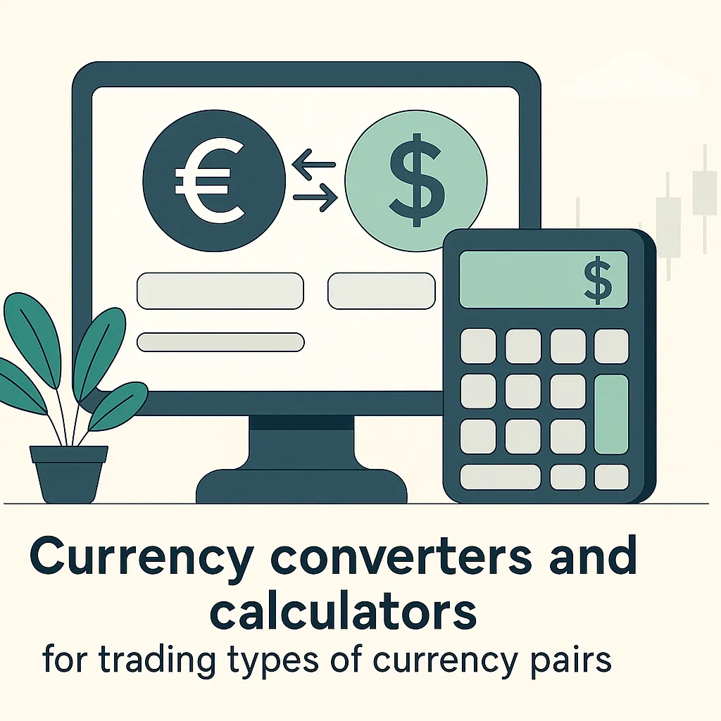 Currency converters and calculators for trading types of currency pairs